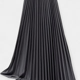 Long pleated silk skirt