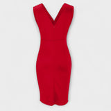 Desi - V-neck dress with slit