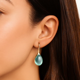 Gold and Silver Colored Crystal Drop Earrings