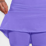 High waisted shorts with skirt
