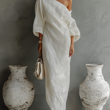 Strapless Canvas Dress in Ivory