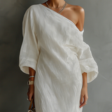 Strapless Canvas Dress in Ivory