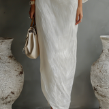 Strapless Canvas Dress in Ivory