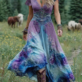 Serena - Floral Print Maxi Short Dress