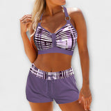 Janel - High-waisted fish print bikini