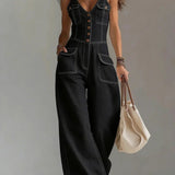 Claire | Women's V-neck Jumpsuit