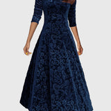 Nancy - Festive Velour Elegance Dress