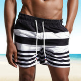 Heidi-Mode | Quick-Dry Swim Trunks for Men with Colorblock & Patchwork