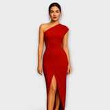 Elegant asymmetrical evening dress