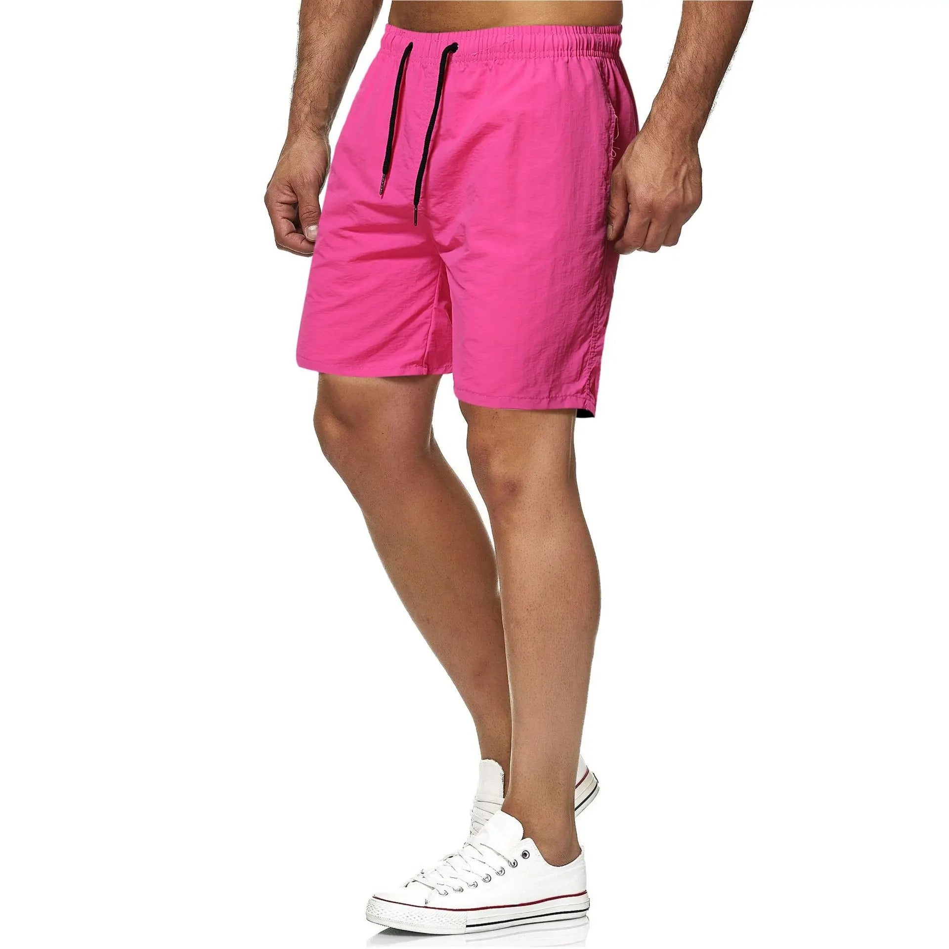 Heidi-Mode | Quick Dry Solid Color Men's Swim Trunks