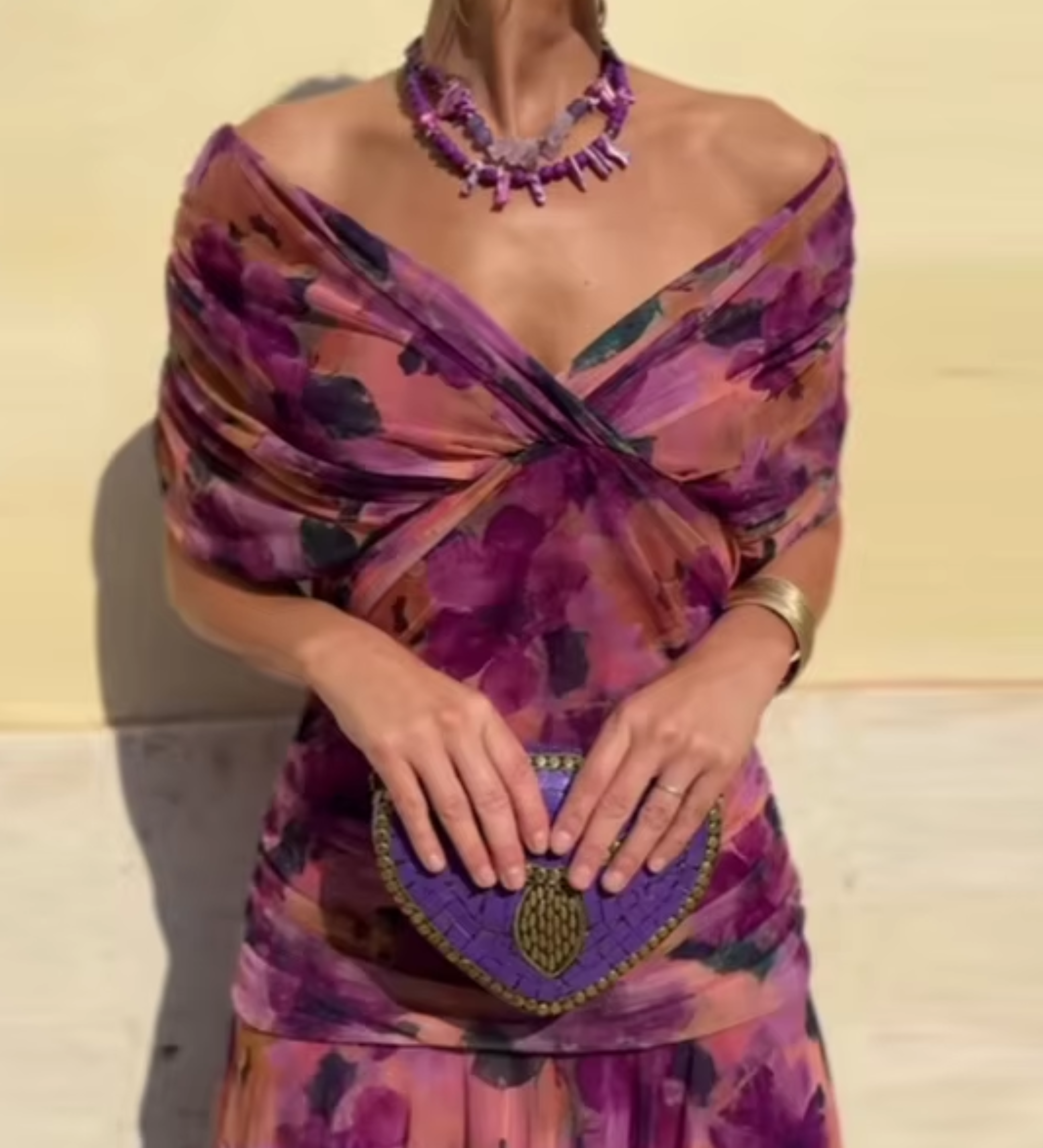 Louise | Elegant V-neck Maxi Holiday Dress