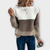 Klara - Elegant Tricolor Patchwork Sweater