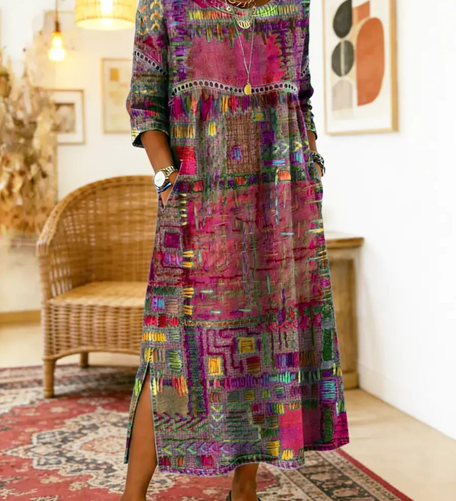 Manuela | Etnikai patchwork farmer ruha