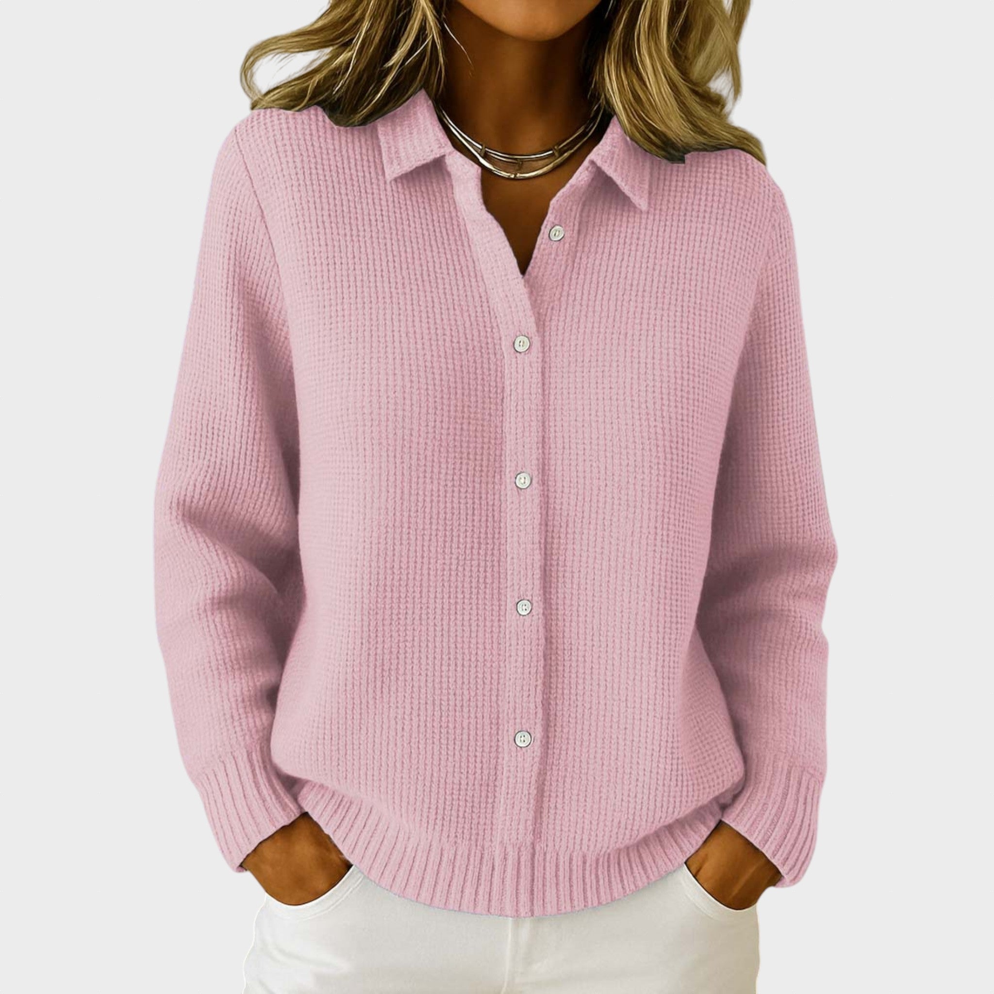 Elaine - Classic Button-Up Knit Cardigan