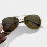 Retro Mirrored Lens Sunglasses