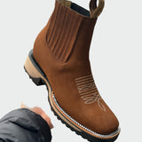 Leather cowboy boots