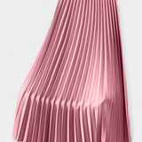 Long pleated silk skirt