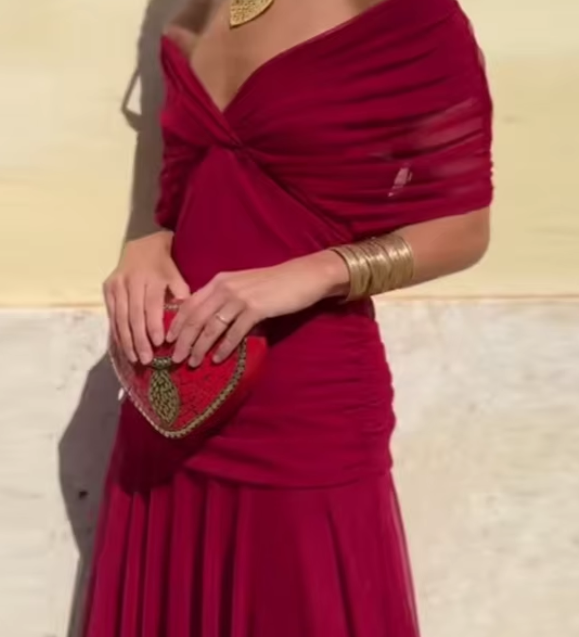 Louise | Elegant V-neck Maxi Holiday Dress