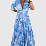 Minelda – Floral V-Neck Dress