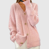 Eloise - Comfortable cardigan with knitted pattern