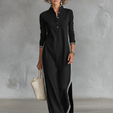 Maxi dress Button-neck jumper