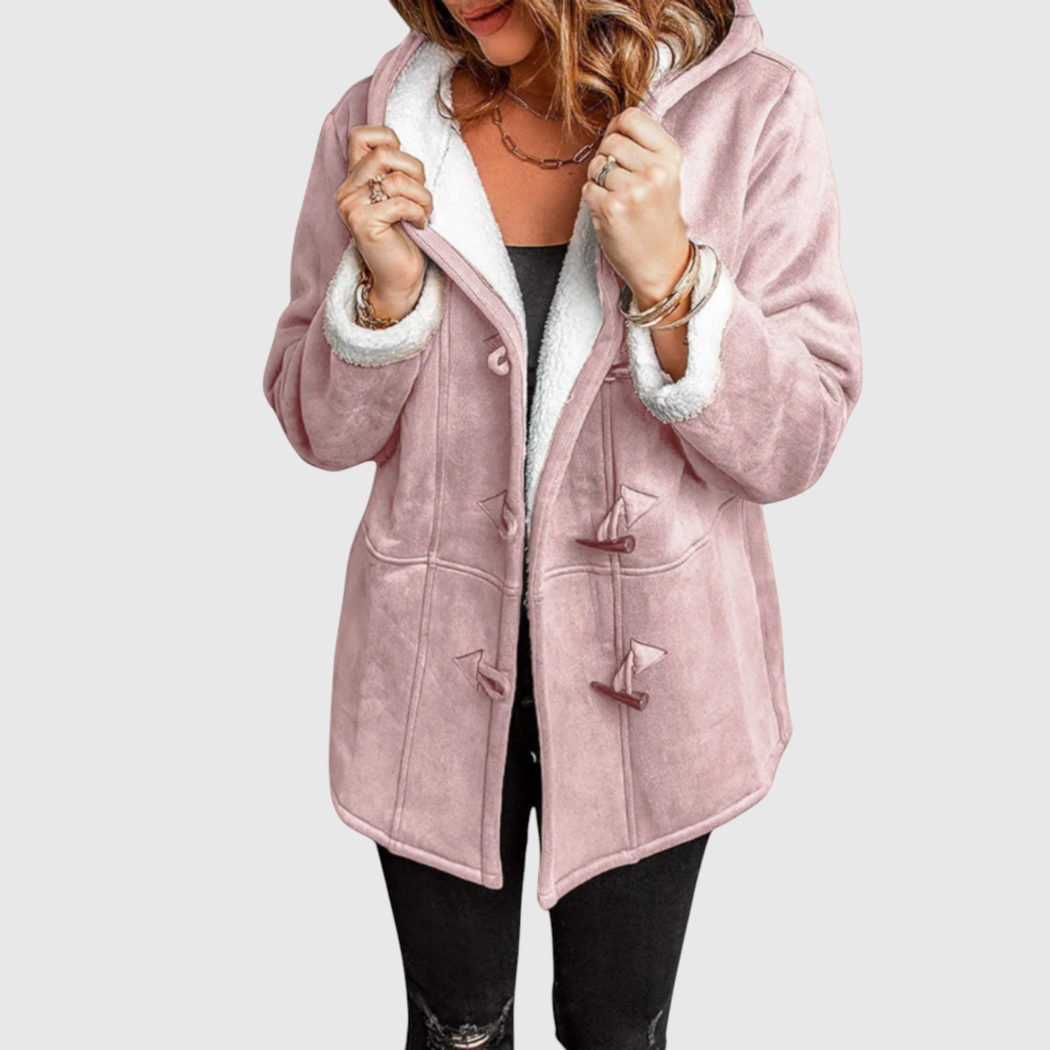 Elena - Elegant winter coat with fleece lining
