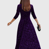 Nancy - Festive Velour Elegance Dress