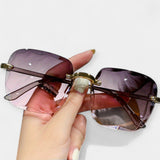 Classic Retro Rimless Glasses