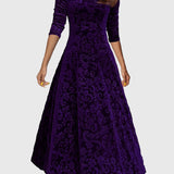 Nancy - Festive Velour Elegance Dress