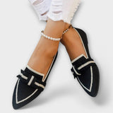 Women's flat shoes with bow design