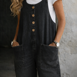 Bethany | Retro mosott pamut farmer overallok