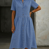 Carol | Short Sleeve Denim Dress