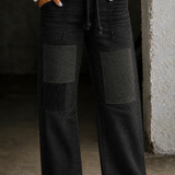 Margaret | Drawstring trousers with patchwork design