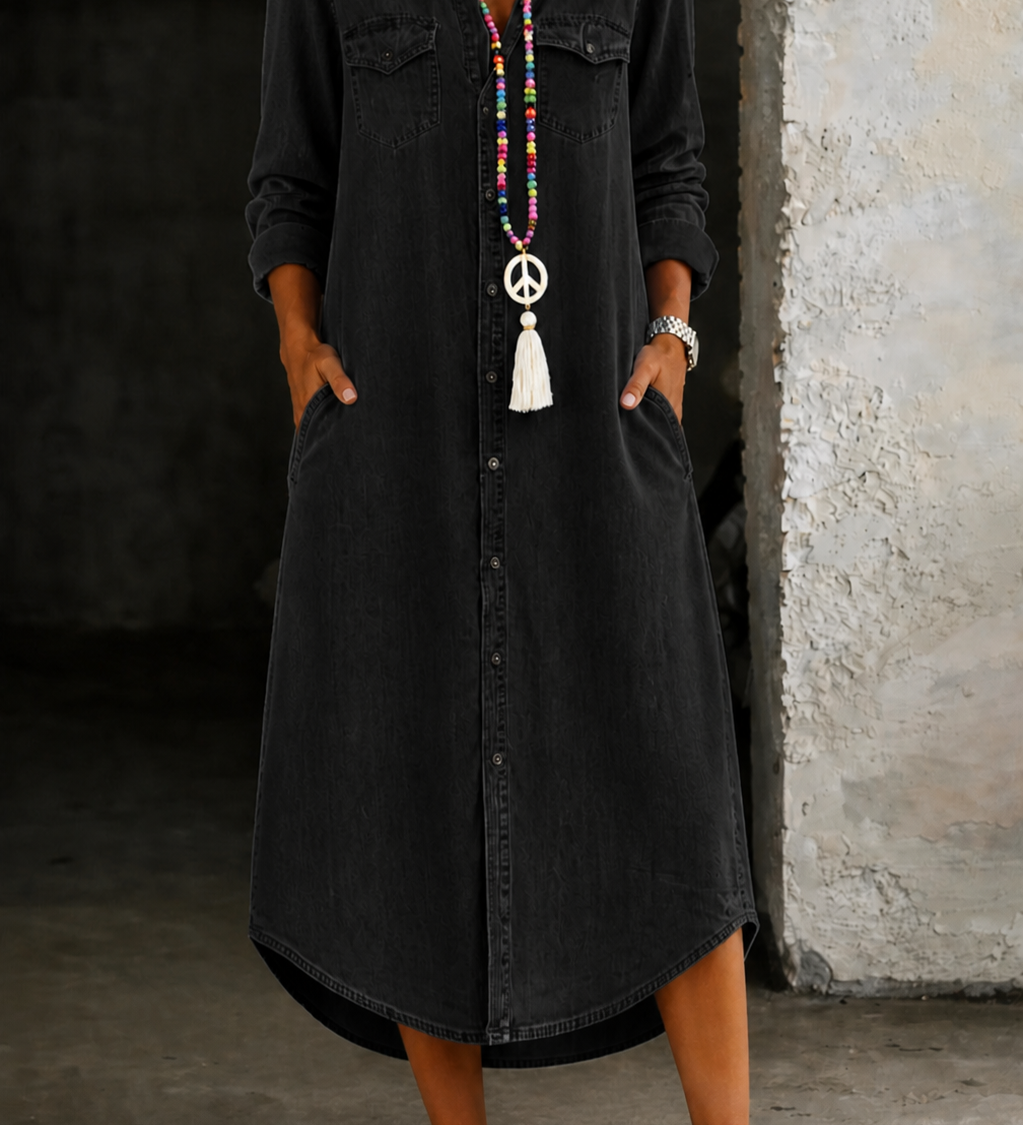 Helen | Stylish and Comfortable Long Denim Dress