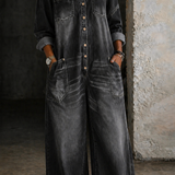 Elena | Laza V-neck Long Sleeve Jumpsuit