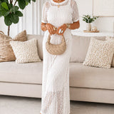 Beatriz - Long Crocheted Dress with Inner Lining