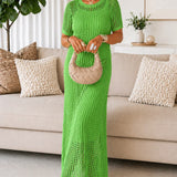Beatriz - Long Crocheted Dress with Inner Lining