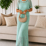 Beatriz - Long Crocheted Dress with Inner Lining
