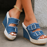Atelier | Worn-Edge Wedge Sandals