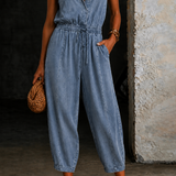 Rosalia | Sleeveless denim overall