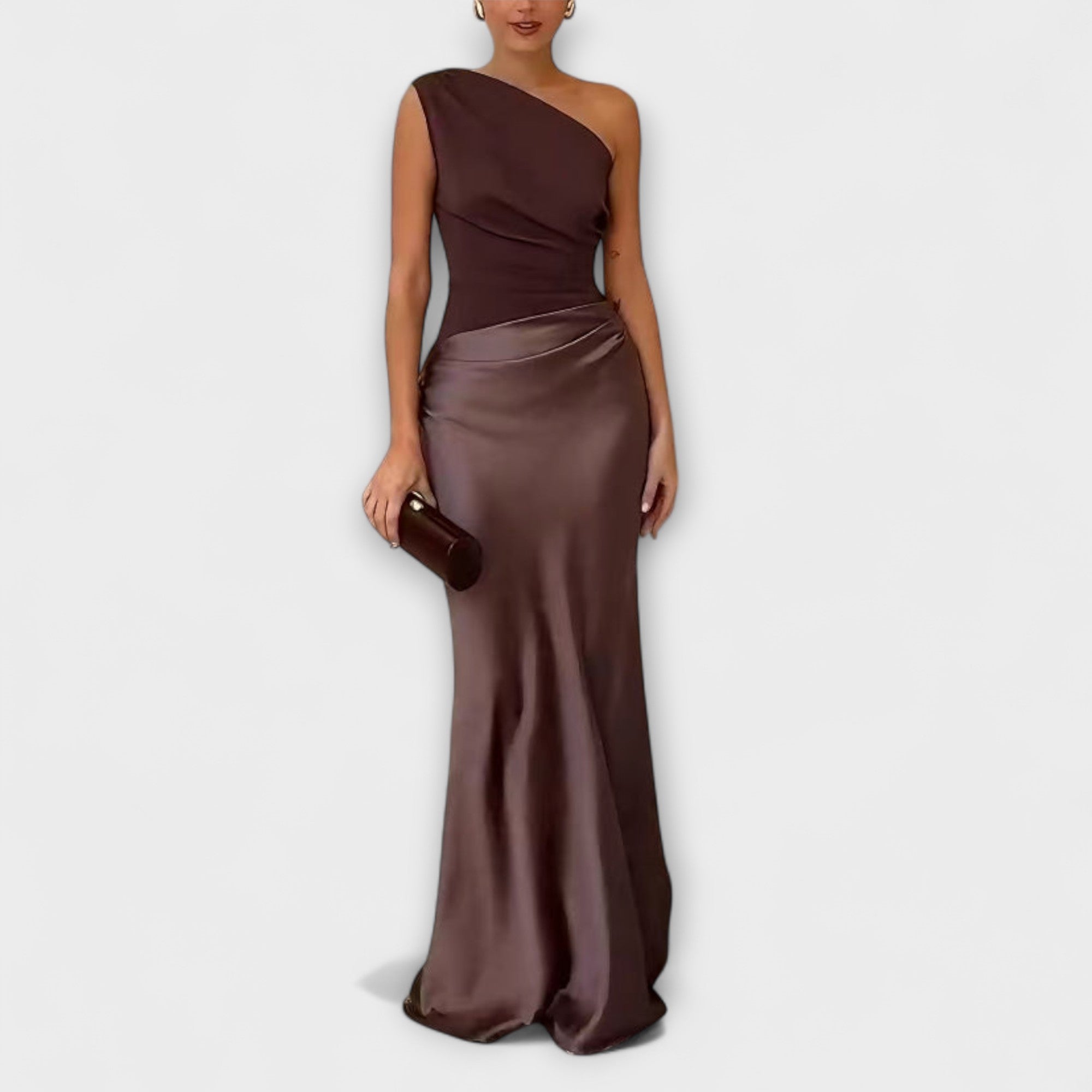 Luna Asymmetric Silk Dress