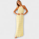 Adilin - Long dress with halterneck neckline