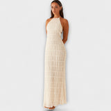 Adilin - Long dress with halterneck neckline