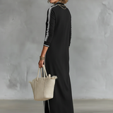 Maxi dress Button-neck jumper
