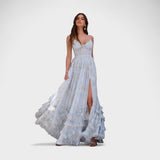 Florência – Hosszú, hasított maxi ruha boho stílusban
