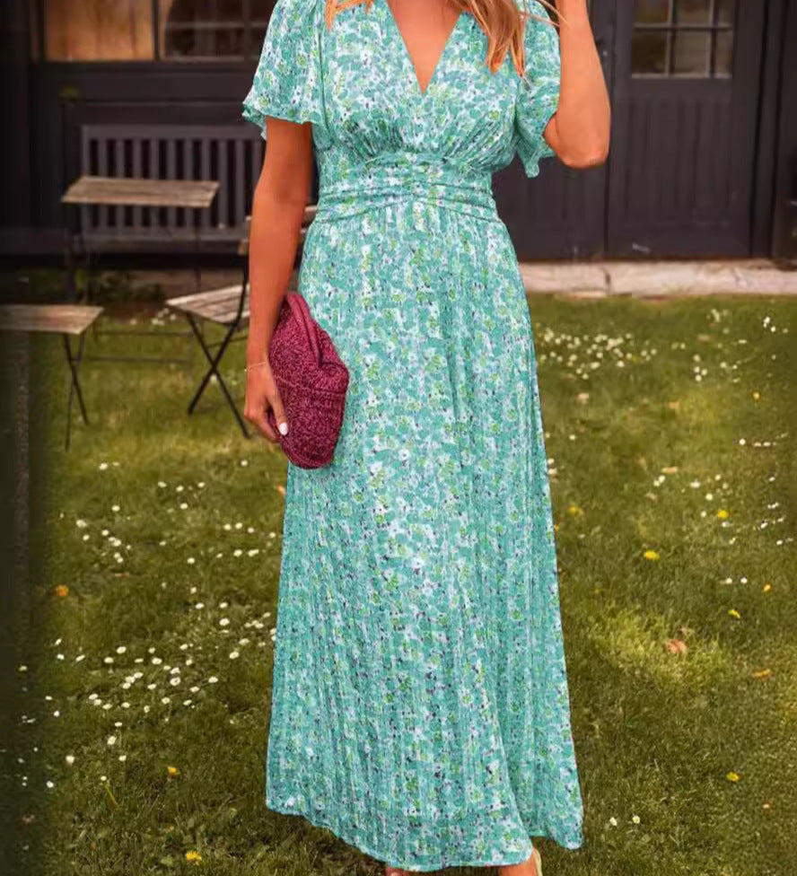 Élina - Long, loose floral summer dress