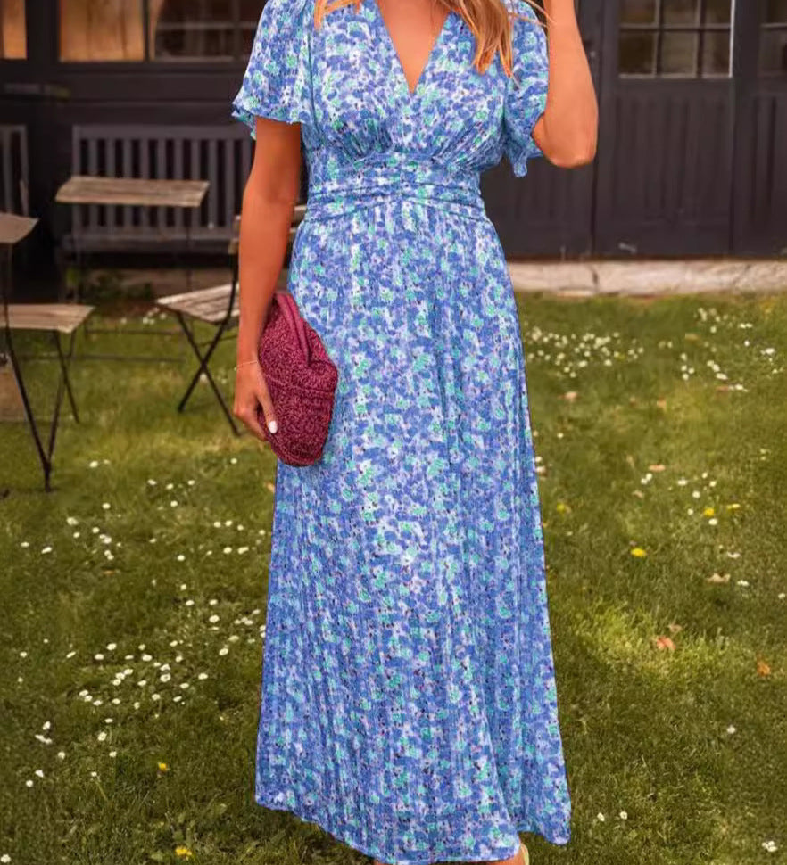 Élina - Long, loose floral summer dress
