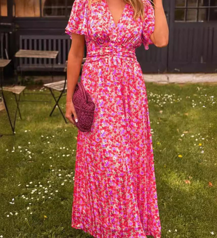 Élina - Long, loose floral summer dress