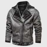 Nyikolaj - Leather jacket with down