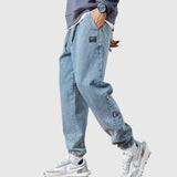 Elegant denim jogger trousers